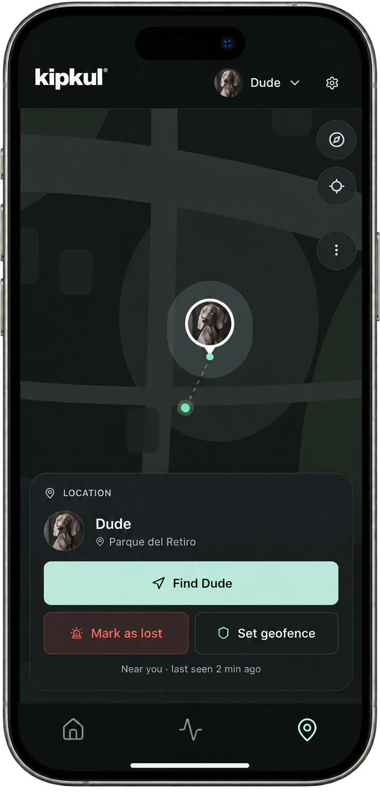 Kipkul app &mdash; Location screen