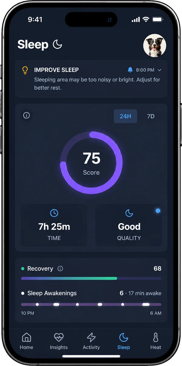 Kipkul app &mdash; Sleep screen
